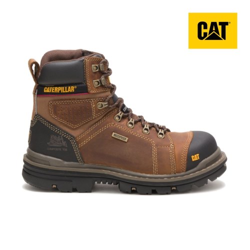 Caterpillar Hauler 6" Waterproof Composite Toe Werkschoenen Heren DonkerBeige (AUPN.NL)